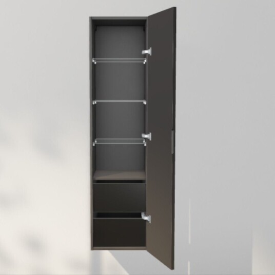 INR Iconic Nordic Rooms Solid 40/40 Høyskap med Skuffer Carbon Grey / 40cm Høyre Hengslet INR Iconic Nordic Rooms Solid 40/40 Høyskap med Skuffer Carbon Grey / 40cm Høyre Hengslet