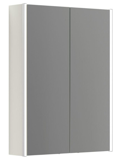 Dansani Ambi Speilskap med LED-lys 60x14,5x80 cm Hvit matt lakk