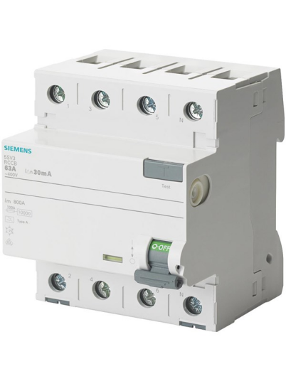 Siemens Rccb 4-polet type a 40a 30 ma 400vac (4001869427775)