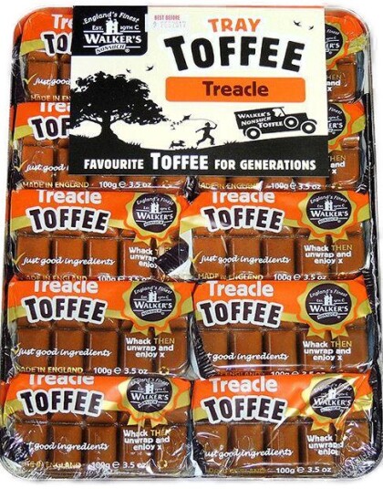 11 stk Walkers Treacle Toffee Bar 1kg Metallbrett
