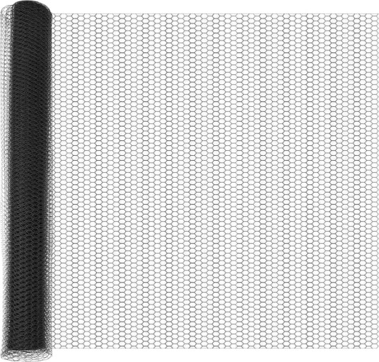 Gjerde med innlegg. Grå 1.4 x 25 m PVC belagt stål