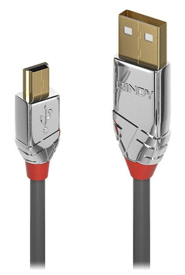 Lindy USB-kabel 1 m til Mini-USB B - USB 2.0 Grå Lindy USB-kabel 1 m til Mini-USB B - USB 2.0 Grå