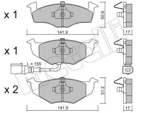 Bremseklosser METELLI 22 0206 3