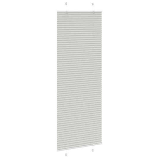plisségardin lys grå 75x200 cm Stoff Bredde 74,4 Polyester