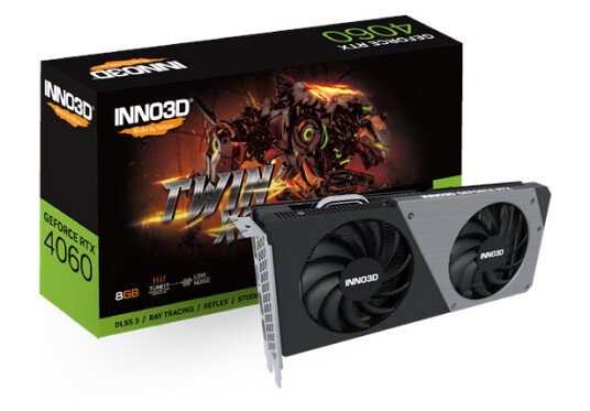 Inno3D GeForce RTX 4060 Twin X2 8GB GDDR6 - 8GB GDDR6 RAM - Grafikkort