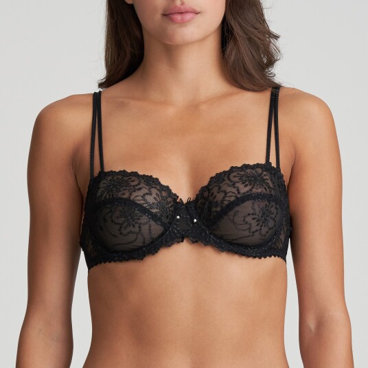 Marie Jo BH Jane Balcony Horizontal Seam Bra Svart B 75 Dame