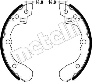 Bremsesko sett METELLI 53 0217 Bremsesko sett METELLI 53 0217