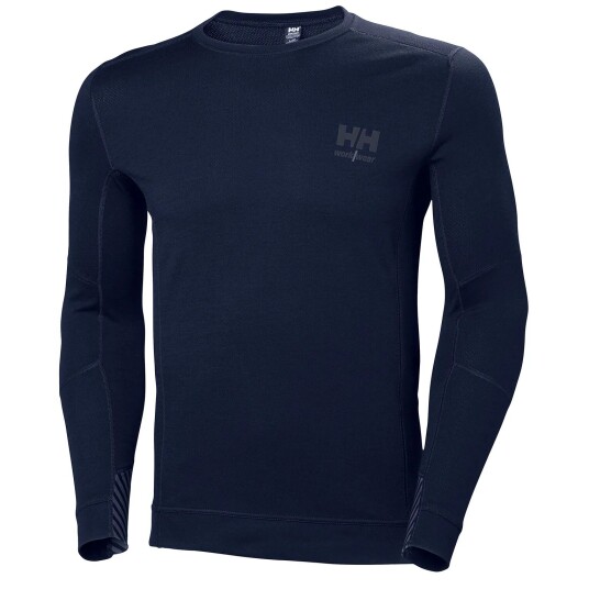 HH Workwear Workwear Helly Hansen Lifa Merinoull Undertrøye Med Rund Hals Marineblå S
