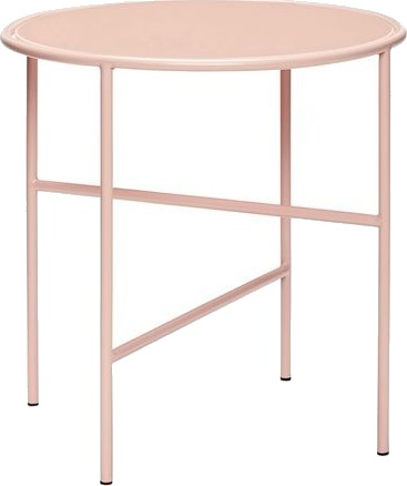 Sidobord Metall/Glas Rosa 44 cm