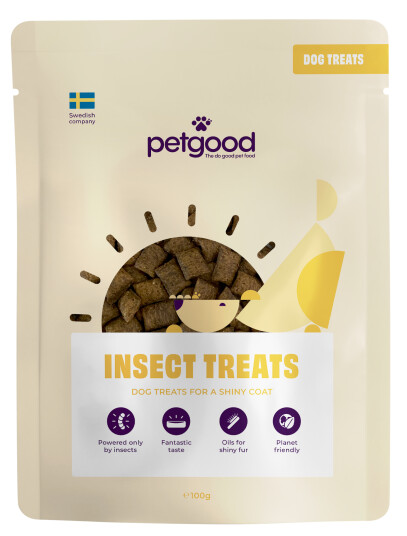 Petgood 100 g Hundegodbiter med Insekter for Styrke og Glans i Hud og Pels Petgood 100 g Hundegodbiter med Insekter for Styrke og Glans i Hud og Pels