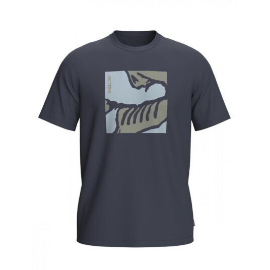 ArcTeryx Skeletile SS T-shirt Men's Herre, 3019 Black Sapphire/Forage, XL ArcTeryx Skeletile SS T-shirt Men's Herre, 3019 Black Sapphire/Forage, XL