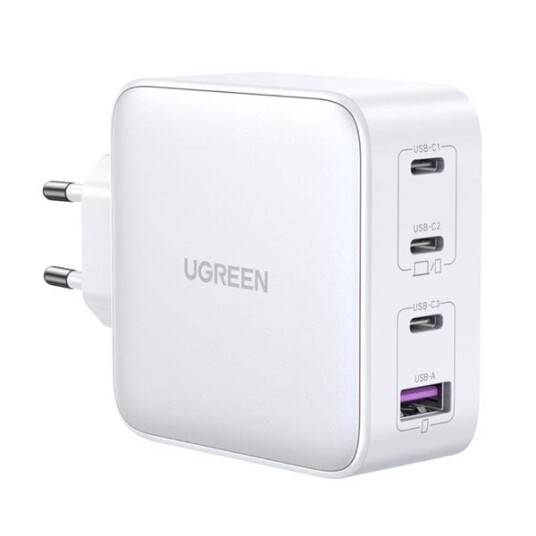 Ugreen CD226 100W GaN USB-lader med 3xUSB-C 1xUSB - Hvit Ugreen CD226 100W GaN USB-lader med 3xUSB-C 1xUSB - Hvit