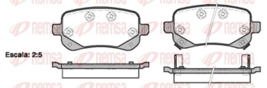 Bremseklosser sett REMSA 1095.02