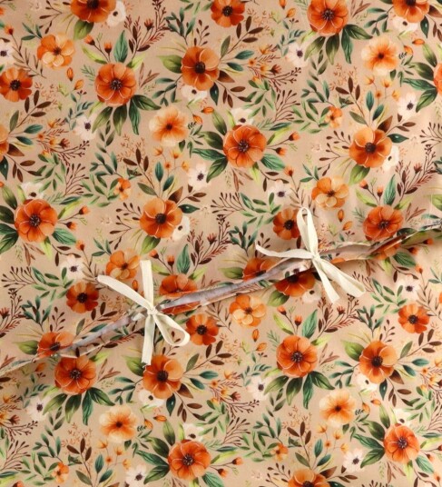 Nørgaard Madsens Sengetøy Baby Store Blomster Nørgaard Madsens Baby Sengetøy Baby Oransje