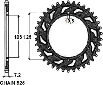 SUNSTAR 1-4448-49 Kjedehjul SUNSTAR 1-4448-49 Kjedehjul