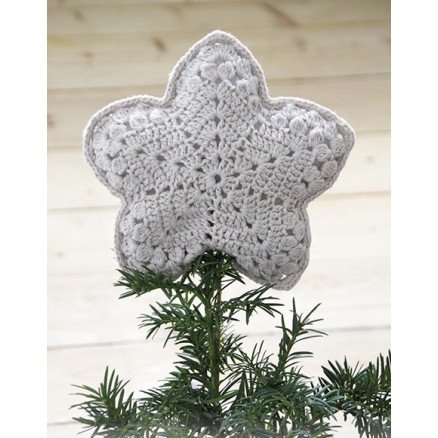 Drops Garnstudio Top That! by DROPS Design Stjerne Hekleoppskrift 20x20 cm