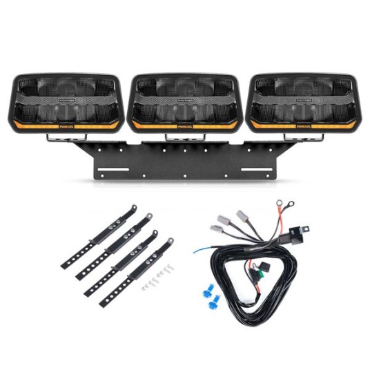 Ekstralys PURELUX Panther 11   Rektangulær / 24 cm / 170W 3 stk   Komplett pakke