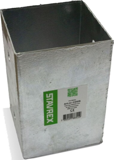 Stavrex 100x100mm Stolpesko for 25mm Jordskrue M16 Stavrex 100x100mm Stolpesko for 25mm Jordskrue M16