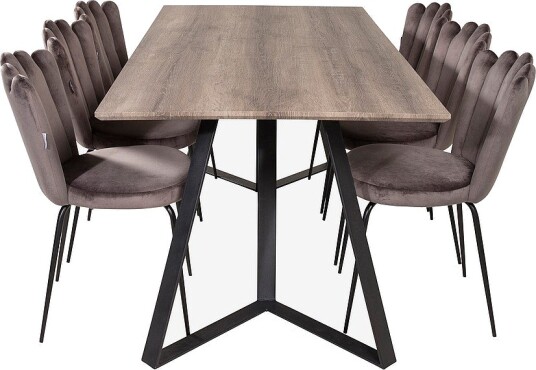 Furniture Fashion Spisegruppe Maggie med spisestol Limhamn Grå Furniture Fashion Spisegruppe Maggie med spisestol Limhamn Grå