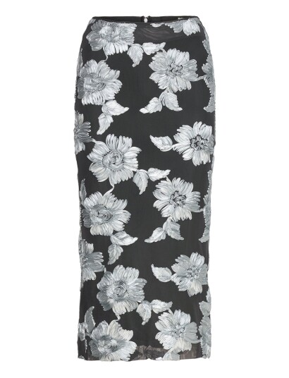 ROTATE BIRGER CHRISTENSEN Flower Mesh Pencil Skirt Svart 34