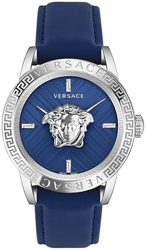 Versace Herreklokke VESN00122 V Code Blå/Lær Ø43 mm