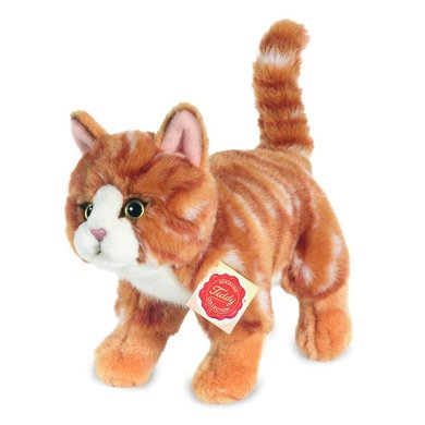Teddy HERMANN Katt stående rød tiger t 20 cm