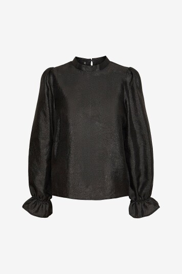 pieces - Bluse pcMia LS Loos Top - Svart
