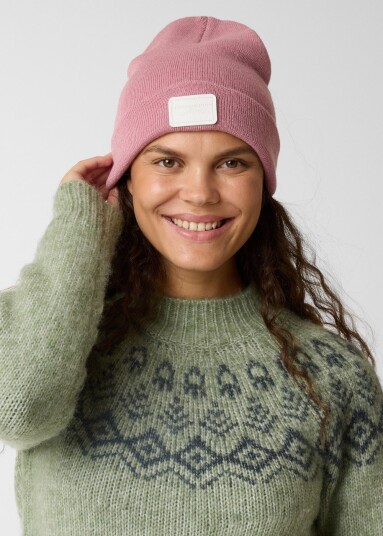 Swedemount Nordic Wool Beanie Dusty Rose/Off White Onesize Luer Swedemount Nordic Wool Beanie Dusty Rose/Off White Onesize Luer