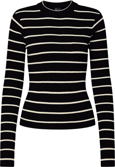 Pieces Pcmira New Ls O Neck Knit Noos Bc   Black   XL