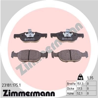 Bremseklosser ZIMMERMANN 23181.175.1 Bremseklosser ZIMMERMANN 23181.175.1