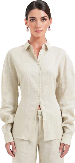 OW Collection Luma Shirt Beige XL OW Collection Luma Shirt Beige XL