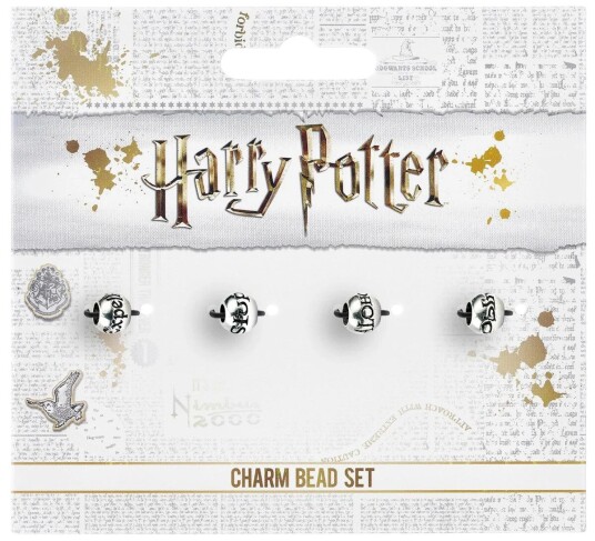 Carat Shop, The Harry Potter Charm Bead 4-Pack Spells (Sølvbelagt)