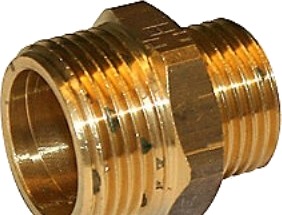 Brystnippel Messing 1 1/4" X 1" Brystnippel Messing 1 1/4" X 1"