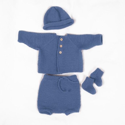 Bluum Strikkesett Babysett Rille G2 garnpakke i  Pure Eco Baby Wool