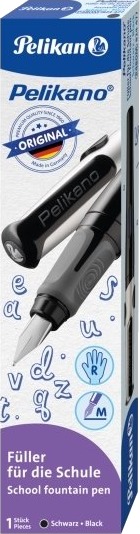 Pelikan 824477, Sort, Fyllesystem Med Patron, Blå, Rustfritt Stål, Medium, Høyrehendt