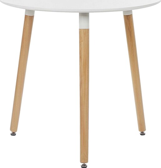 Magog Spisebord 80 cm Rund - Hvit/Lys Brun