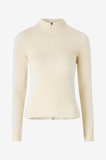 Drop Of Mindfulness Treningstrøye Seamless Half Zip Base Layer Hvit