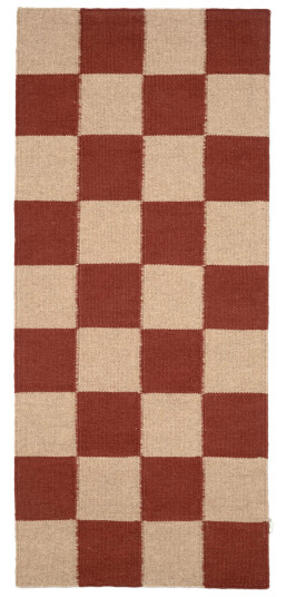 Square gangteppe terracotta/natur