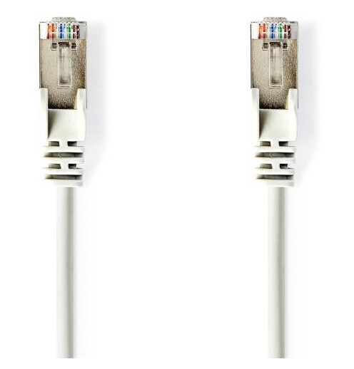 Nedis CAT5e nettverkskabel | SF/UTP | RJ45 Han | RJ45 Han | 20.0 m | Rund | PVC | Hvit | Plastpose