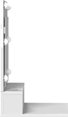Smykkebord med LED lamper Hvit 79x41x135 cm Smykkebord med LED lamper Hvit 79x41x135 cm