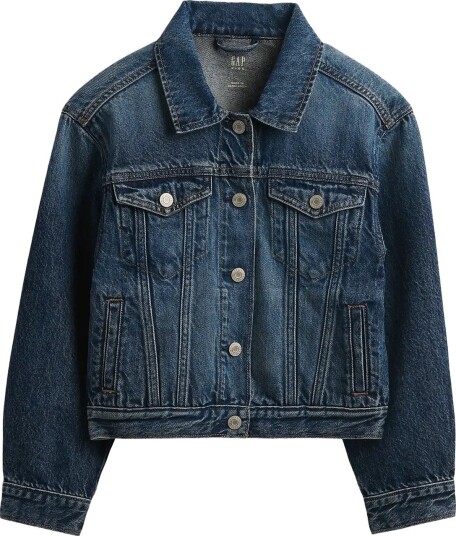 GAP Kids Icon Denim Jacket From The Gap Collection   DARK WASH   128/134
