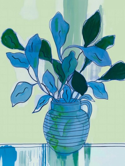 Plakat Blå Vase Kunstverk Plakat Blå Vase Kunstverk