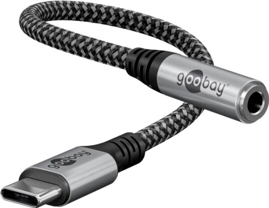Goobay USB-C til 3,5 mm jackadapter 0,15 m Sort/Grå