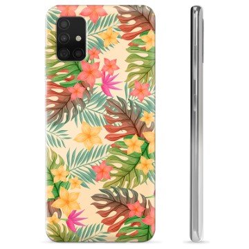 Samsung Galaxy A51 TPU-deksel Rosa Blomster