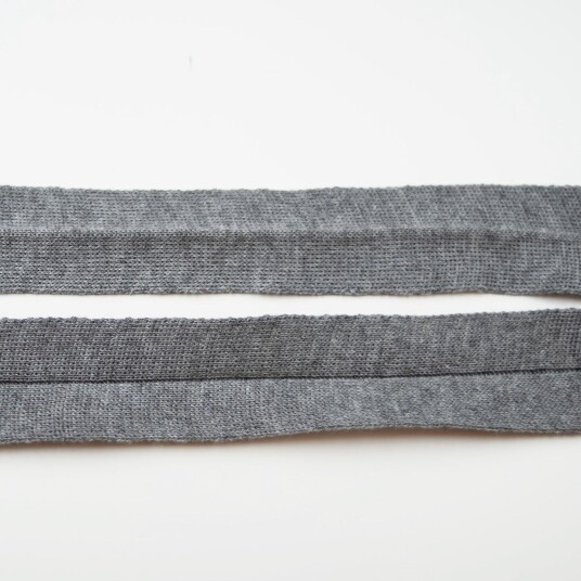 Strikket kantbånd Grå, 30mm Strikket kantbånd Grå, 30mm