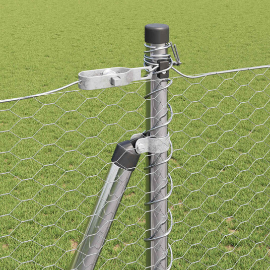  Gjerde med innlegg. sølv 1.4 x 100 m PVC belagt stål