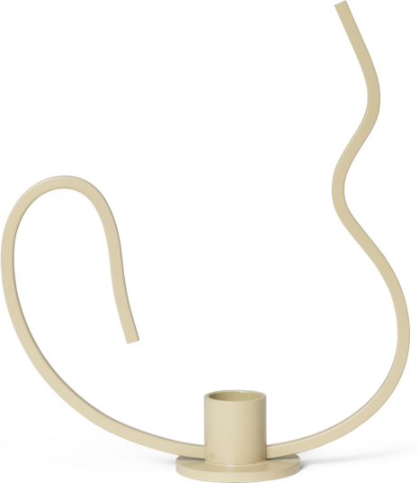 Ferm Living Valse Lysestake Lav 18 cm Cashmere Ferm Living Valse Lysestake Lav 18 cm Cashmere