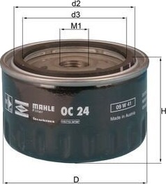 Oljefilter MAHLE OC 24 Oljefilter MAHLE OC 24