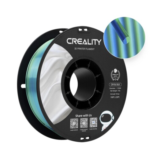 Creality CR PLA Silk 1.75mm 1kg Blå/Grønn Creality CR PLA Silk 1.75mm 1kg Blå/Grønn