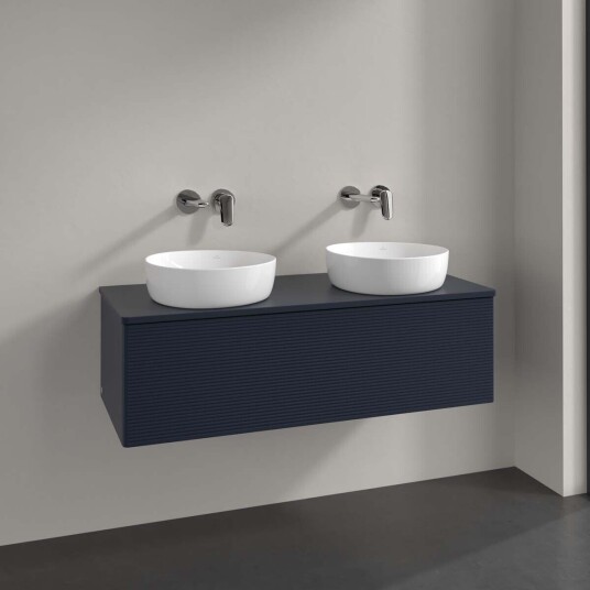 Villeroy & Boch  Antao Servantskap med 1 skuff 120x50x36 cm m/lys Blå Matt